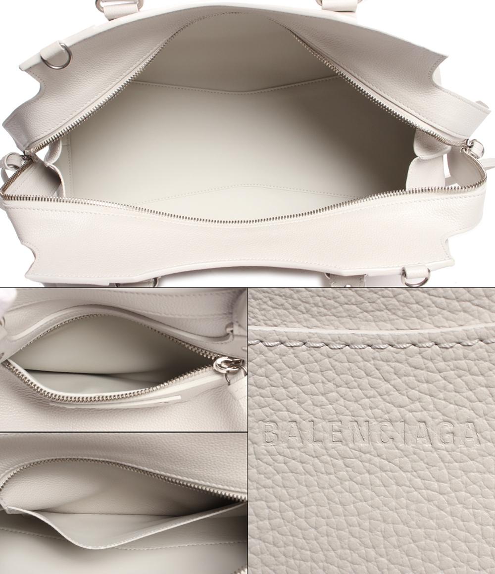 バレンシアガ 2way レザー ハンドバッグ ショルダーバッグ シルバー金具 Neo Classic City ネオ クラシック シティ カーフレザー チャンキーホワイト