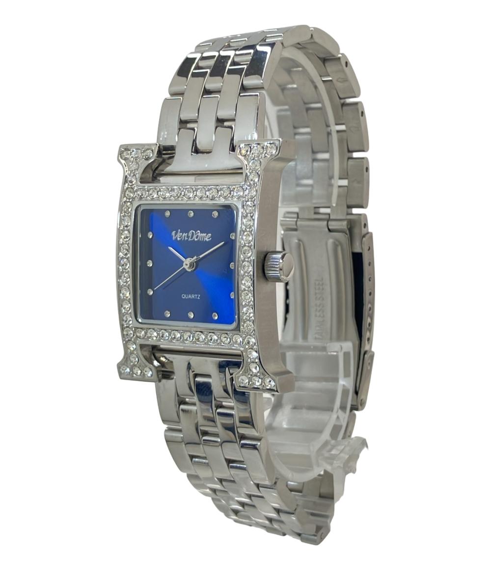 ヴァンドームアオヤマ 腕時計 クオーツ ネイビー レディース VENDOME