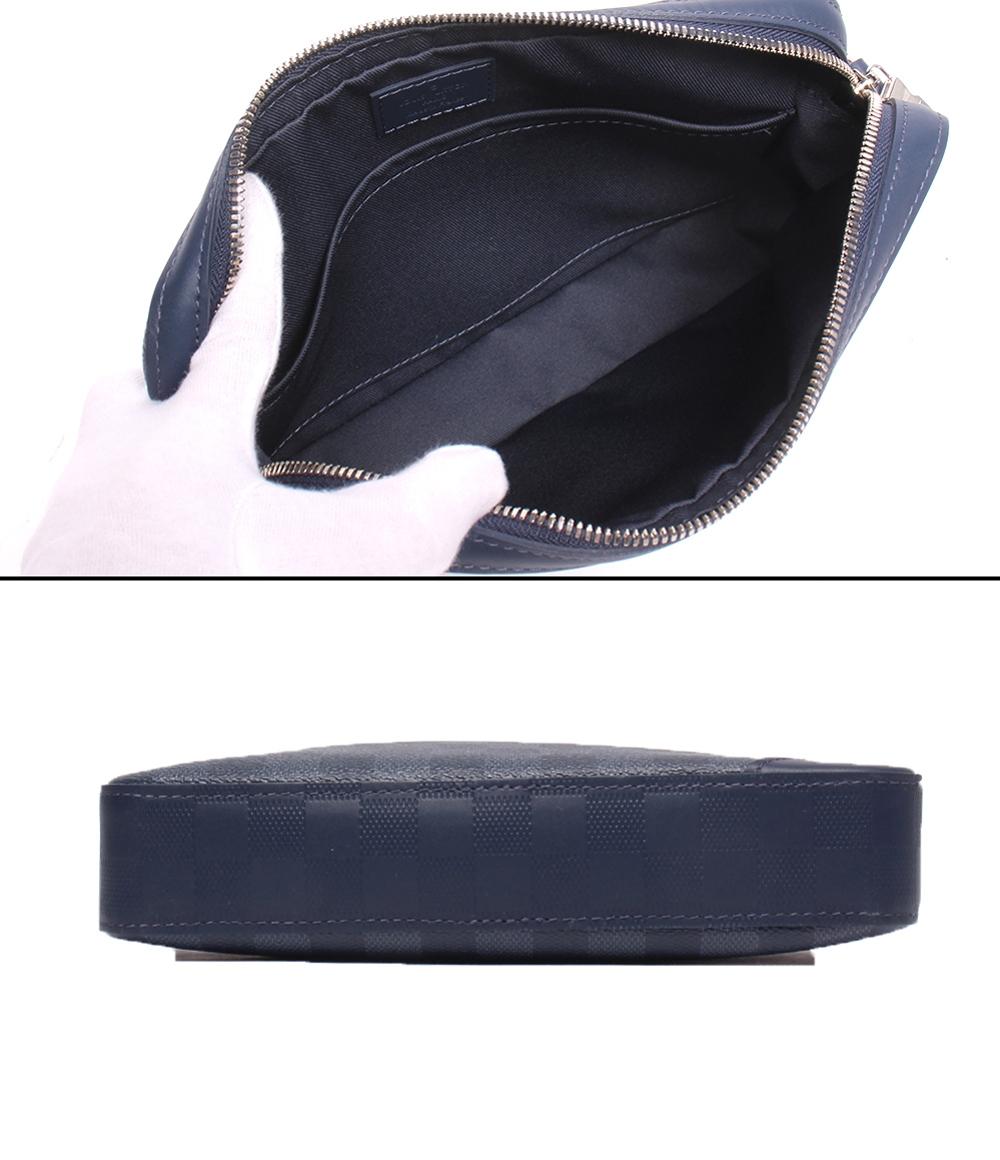 美品 Louis Vuitton ショルダーバッグ メッセンジャーバッグ 斜め掛け ダミエ アンフィニ トリオ メッセンジャー ダミエ グラフィット N40438 メンズ