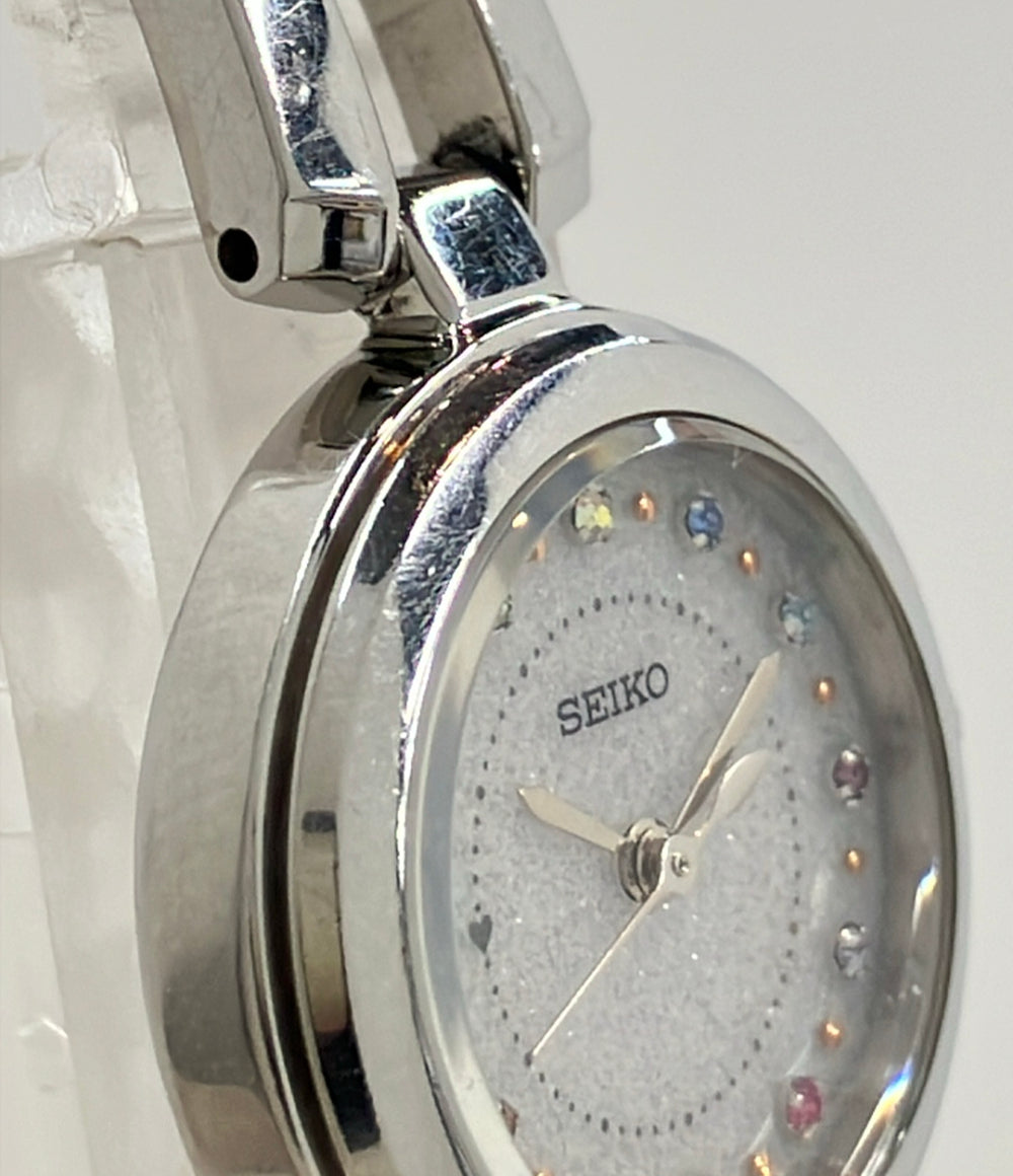 SEIKO 腕時計 ソーラー ホワイト V117-0CT0 レディース セイコー