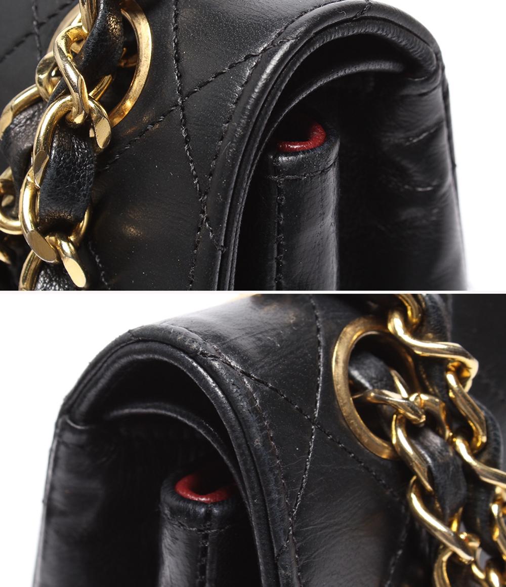 CHANEL チェーンショルダーバッグ ゴールド金具 ラムスキン ダブルフラップ ダブルチェーン 0番台 マトラッセ25 レディース シャネル
