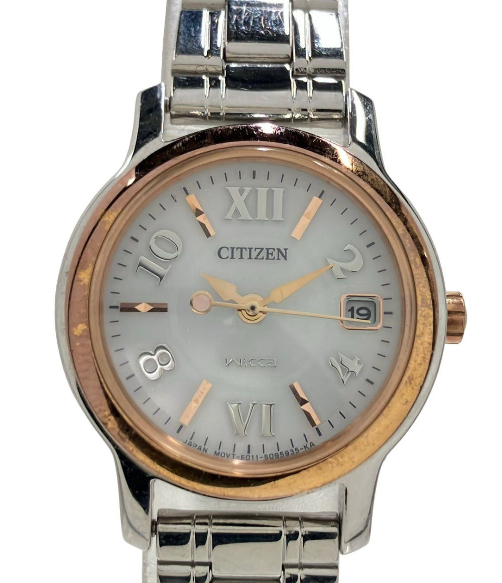 CITIZEN 腕時計 wicca ウィッカ ソーラー ホワイト E011-S055369 レディース シチズン