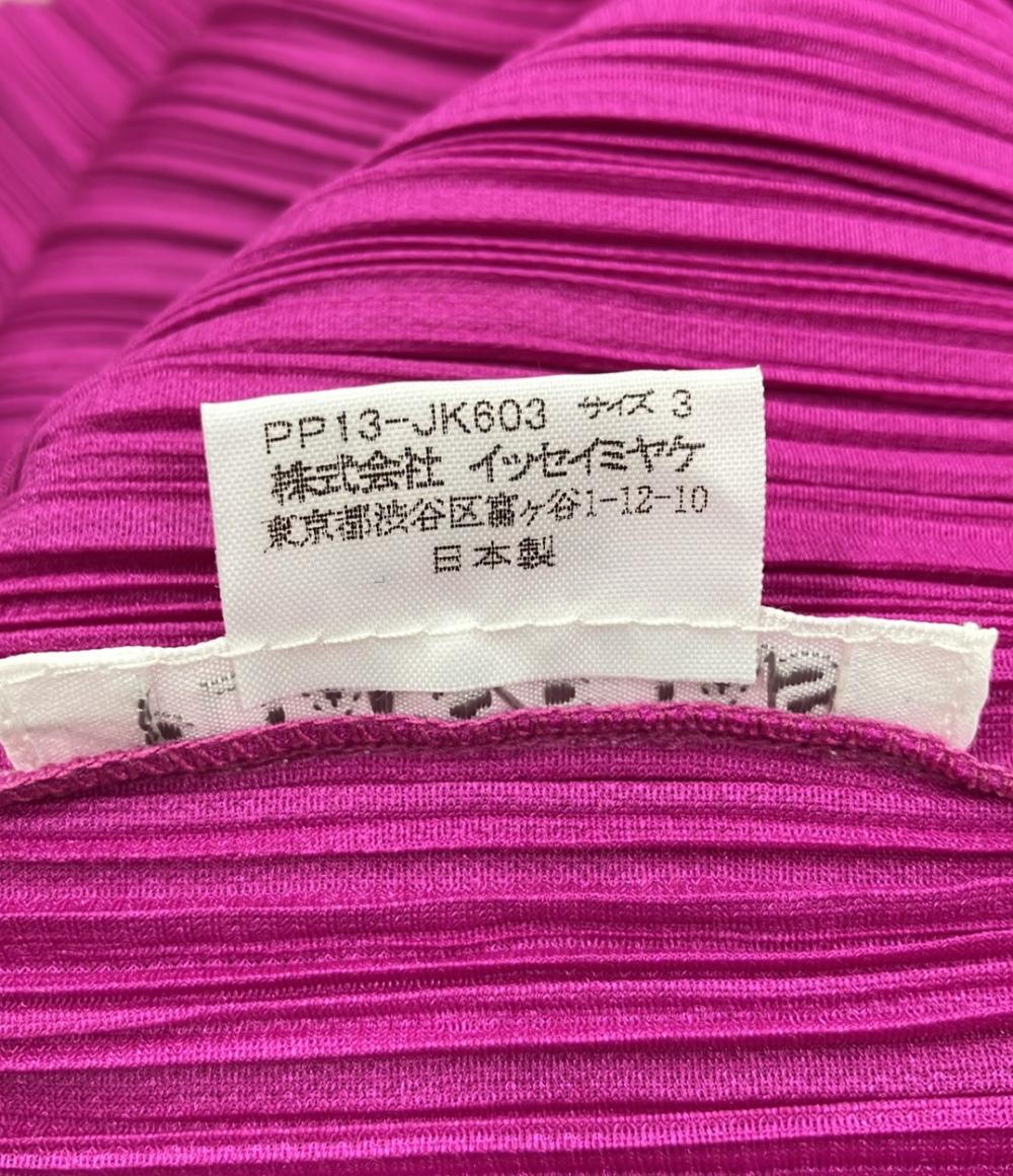 美品 プリーツプリーズ 長袖Tシャツ ハイネック プリーツ レディース SIZE 3 (L) PLEATS PLEASE