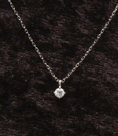 美品 ete ネックレス Pt850 ダイヤ 0.10ct レディース エテ