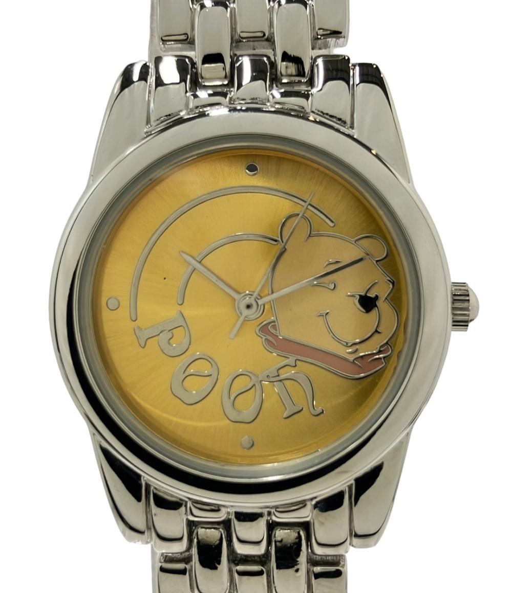 腕時計 ディズニー クマのプーさん クオーツ ゴールド レディース