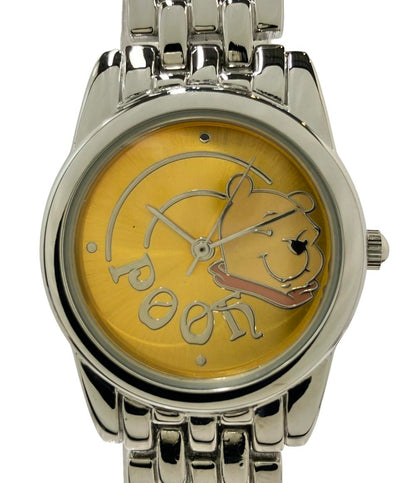 腕時計 ディズニー クマのプーさん クオーツ ゴールド レディース