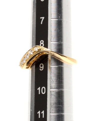 美品 MIKIMOTO リング 指輪 K18 ダイヤ 0.10ct レディース SIZE 8号 ミキモト