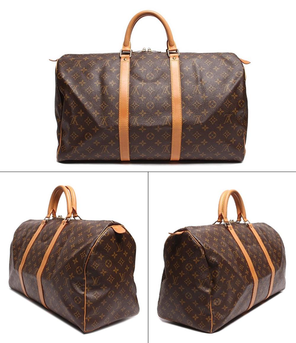 ルイ・ヴィトン ボストンバッグ ダブルファスナー開閉式 ゴールド金具 キーポル50 モノグラム M41426 廃番 ユニセックス LOUIS VUITTON