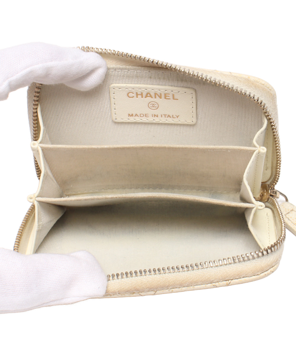 CHANEL コインケース ゴールド金具 キャビアスキン マトラッセ 27番台 ココマーク レディース シャネル