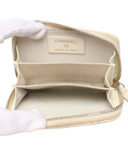 CHANEL コインケース ゴールド金具 キャビアスキン マトラッセ 27番台 ココマーク レディース シャネル