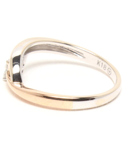 美品 VENDOME AOYAMA リング 指輪 K18 ダイヤ 4P レディース SIZE 7号 ヴァンドームアオヤマ