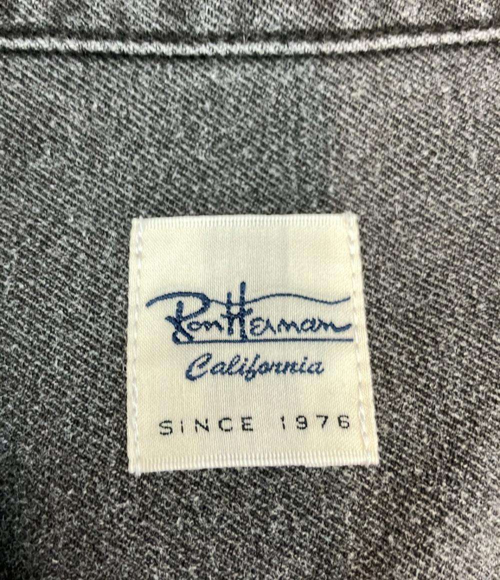 Ron Herman 半袖シャツ オープンカラー ピグメントダイ ユーズド加工 ダブルポケット 3520700145 メンズ SIZE M ロンハーマン