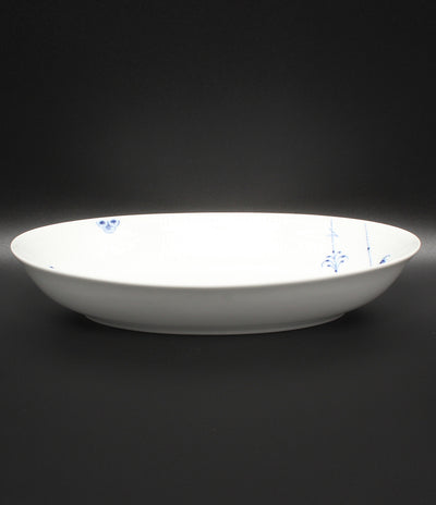 美品 Royal Copenhagen オーバルディッシュ 皿 27cm ブルーパルメッテ ロイヤルコペンハーゲン