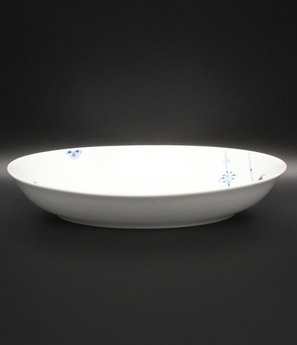 美品 Royal Copenhagen オーバルディッシュ 皿 27cm ブルーパルメッテ ロイヤルコペンハーゲン