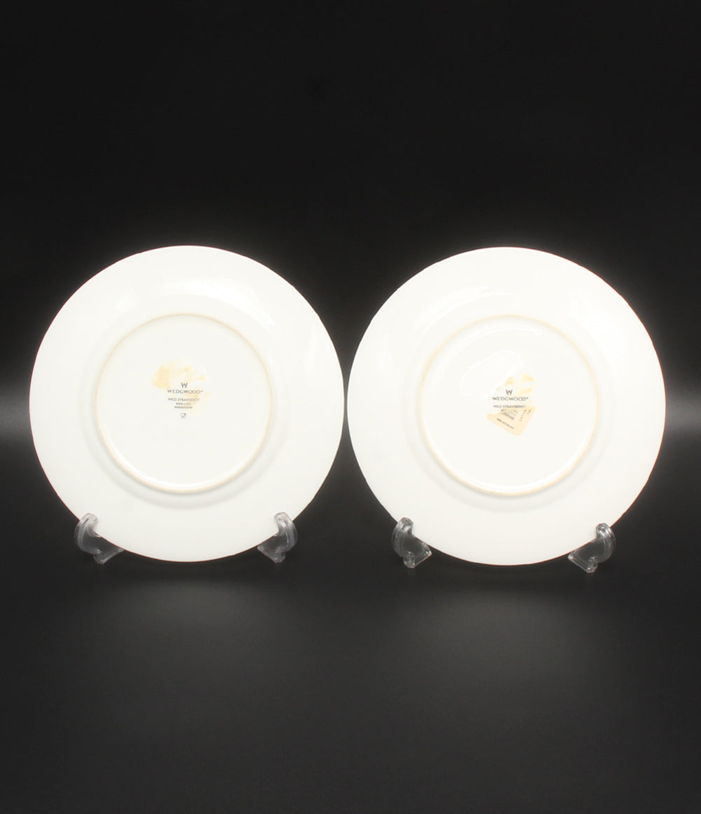 WEDGWOOD プレート 皿 2点セット 21cm ワイルドストロベリー アクセント ウェッジウッド