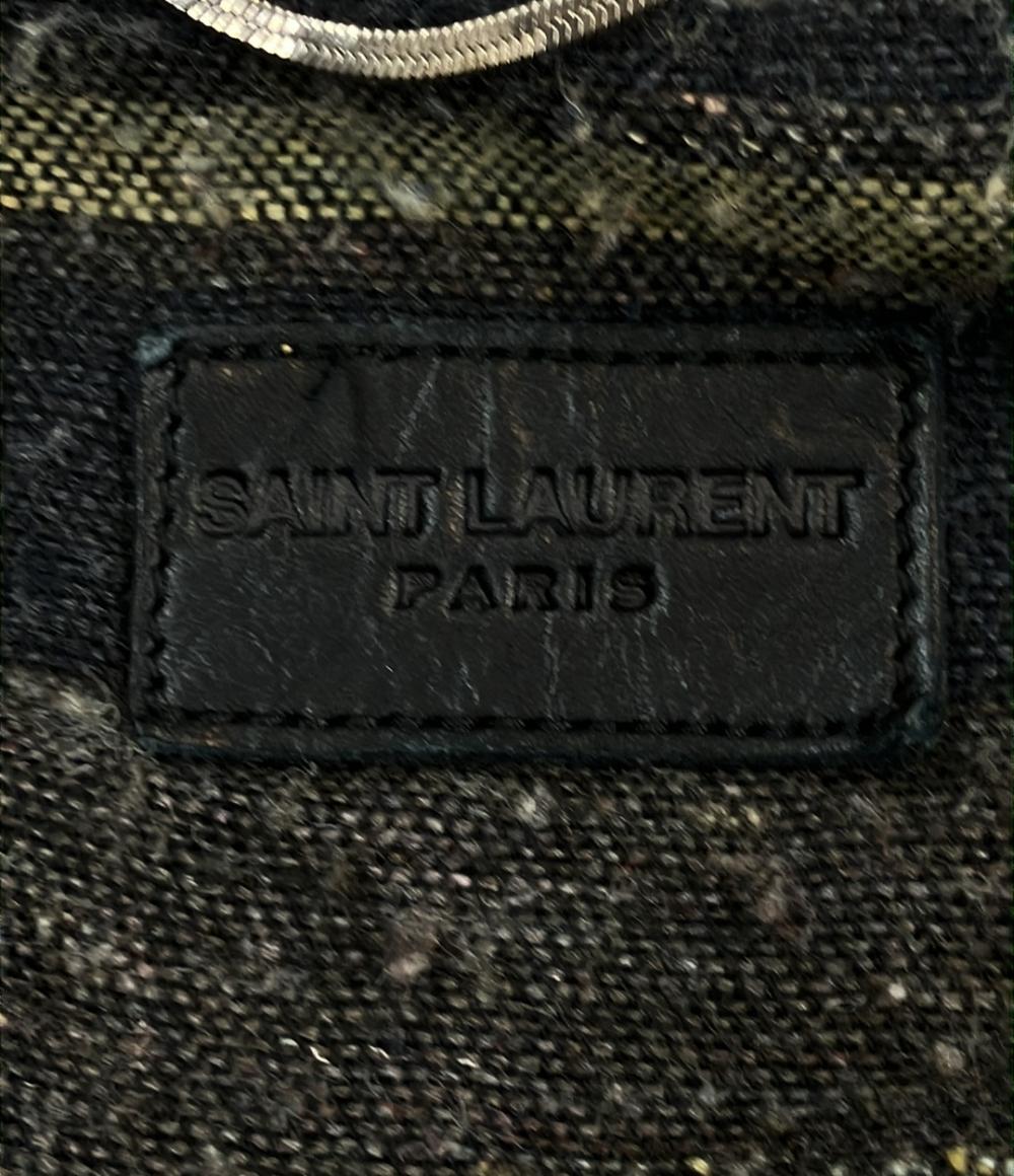 SAINT LAURENT デニムジャケット 襟コーデュロイ クラッシュ加工 530366  YA894 メンズ SIZE XS サンローラン