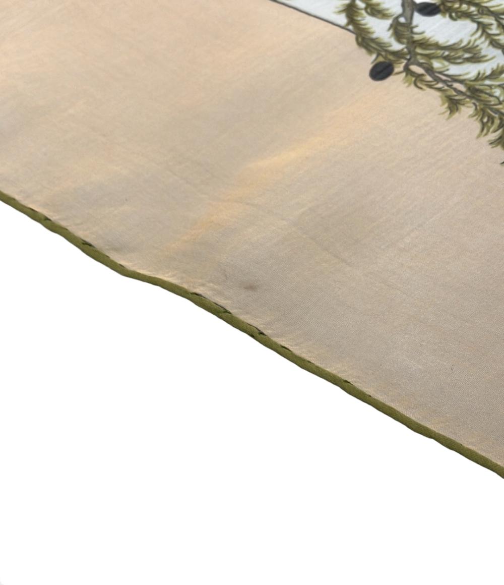 HERMES スカーフ カレ90 シルク 100% AU COEUR DES BOIS レディース エルメス