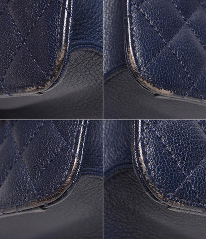 シャネル チェーンショルダーバッグ ハンドバッグ キャビアスキン シルバー金具 トップハンドル CCユニバ－シティ マトラッセ レディース CHANEL