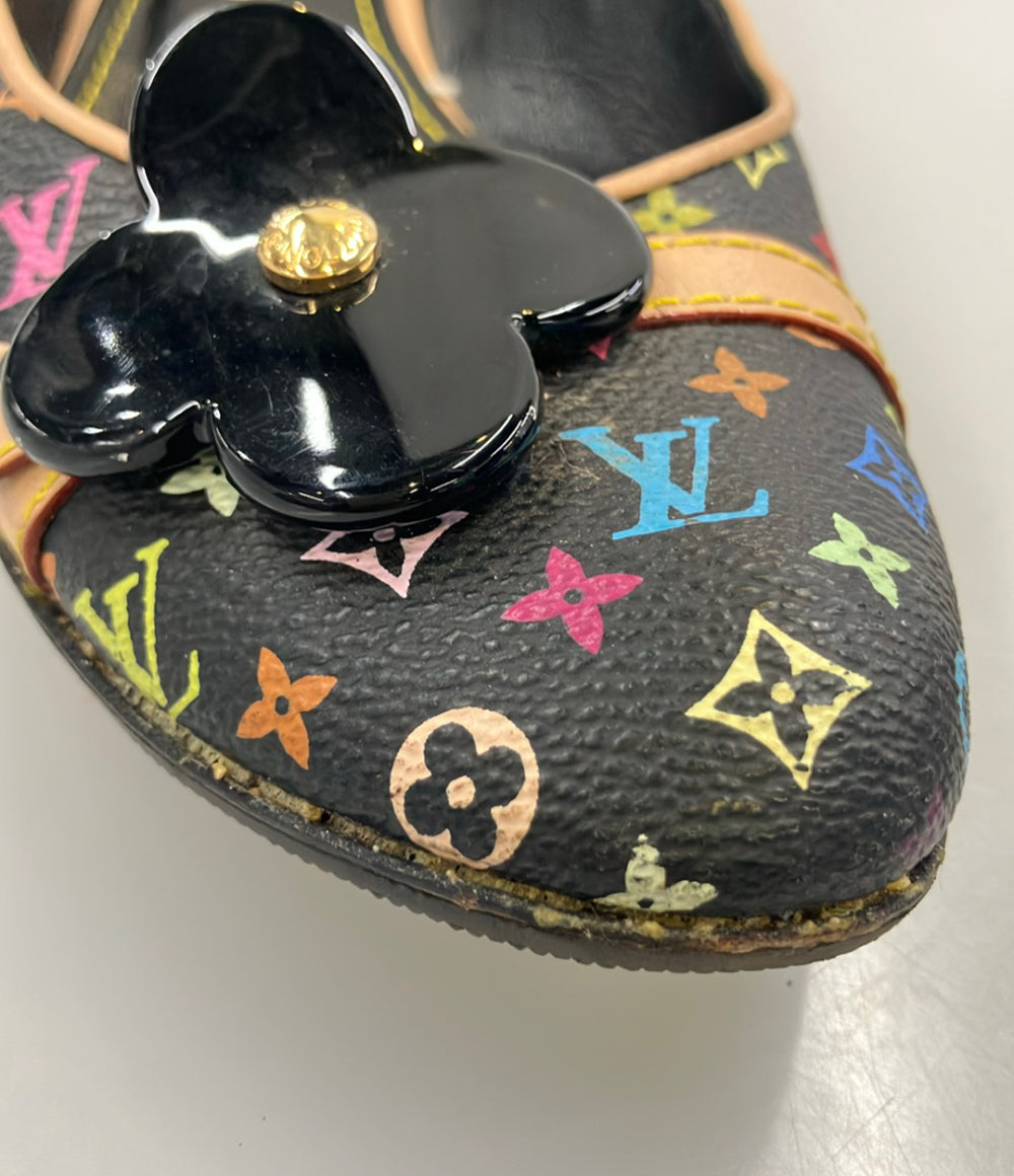 LOUIS VUITTON パンプス モノグラム マルチカラー フラワーモチーフ