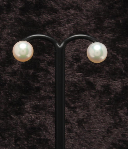 美品 ピアス パール8.0mm K14WG レディース