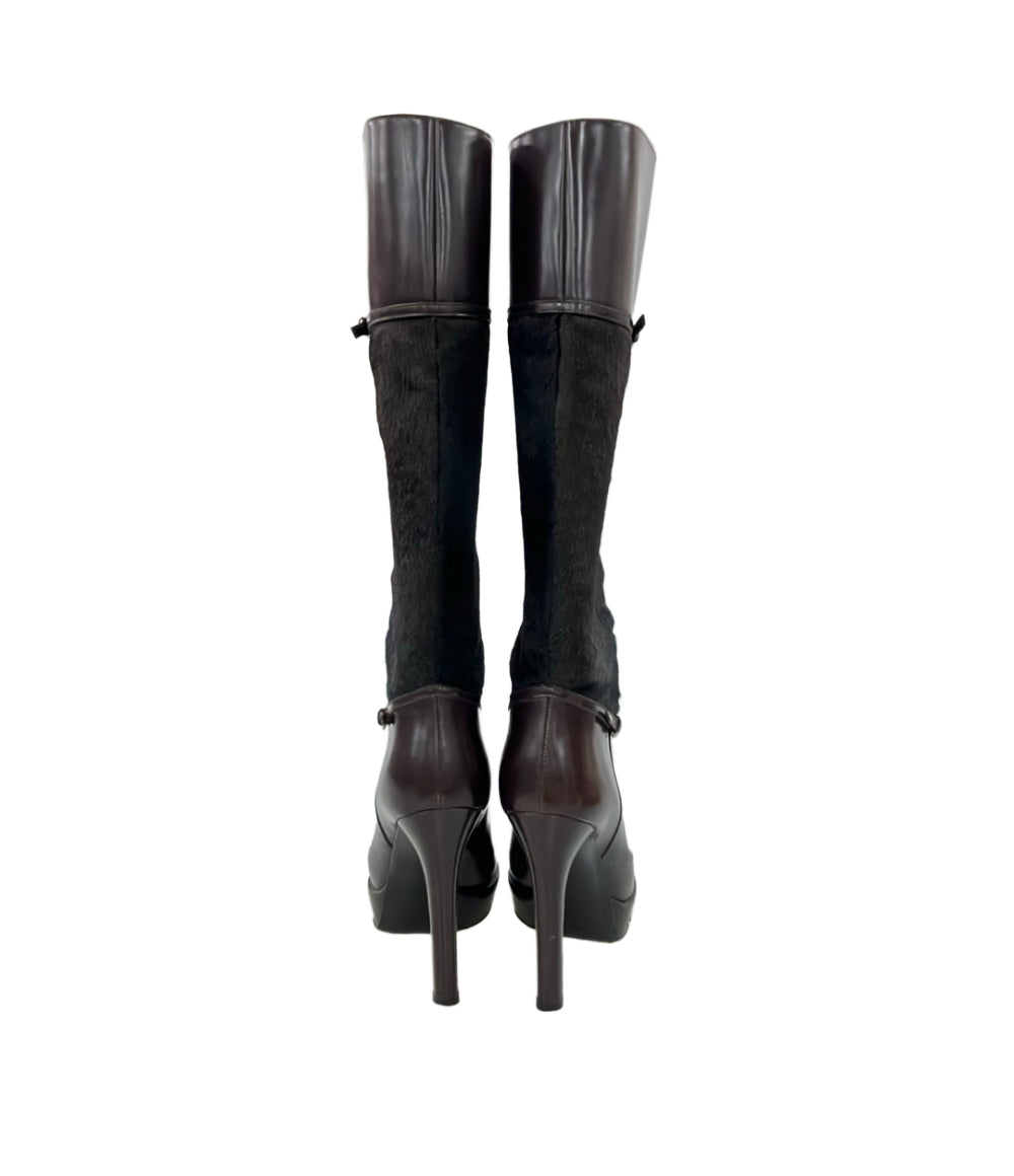 GUCCI ロングブーツ ハラコ レディース SIZE 37 1/2 C (24.5cm) グッチ