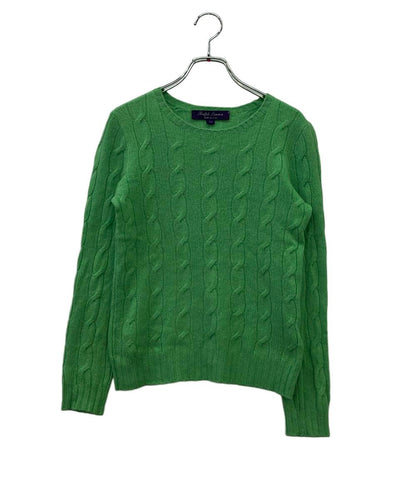RALPH LAUREN PURPLE LABEL 長袖ニット カシミア100% ケーブル レディース SIZE S ラルフローレンパープルレーベル