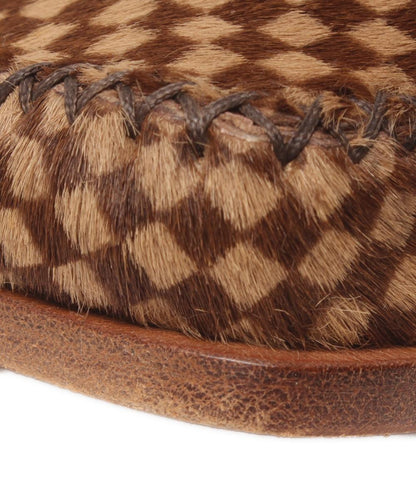 LOUIS VUITTON ローファー ハラコ ダミエ メンズ SIZE 6.5 (25.5cm) ルイ・ヴィトン