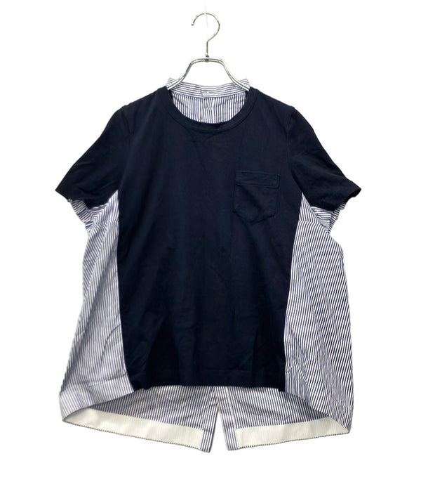 Sacai 半袖シャツ コットン バックボタン コットン SCW-022 レディース SIZE 1 (S) サカイ