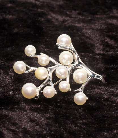 MIKIMOTO ブローチSV  パール 幸福の木 Kofuku no ki レディース ミキモト