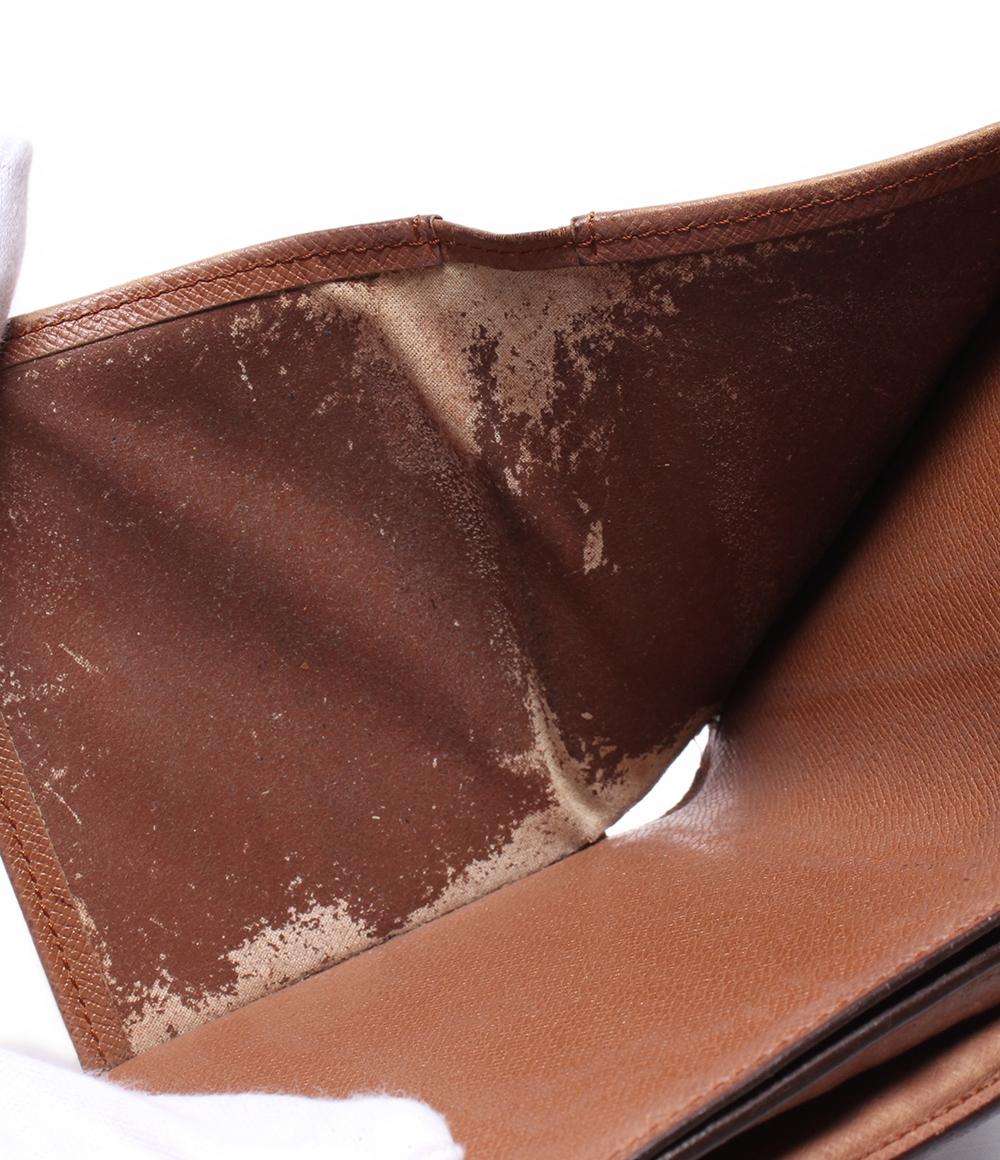 訳あり ルイ・ヴィトン ダブルホック二つ折り財布 ポルトモネ ビエ カルトクレディ モノグラム M61652 ユニセックス LOUIS VUITTON