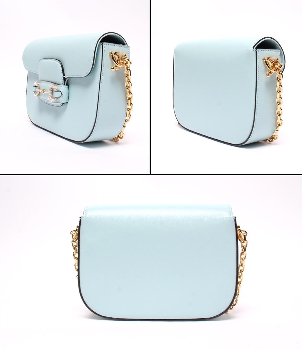 美品 GUCCI チェーンショルダーバッグ 肩掛け グッチ ホースビット1955 675801 213317 レディース グッチ