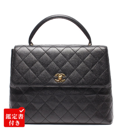 CHANEL ハンドバッグ ゴールド金具 マトラッセ キャビアスキン シングルフラップ 10番台 A12397 レディース シャネル