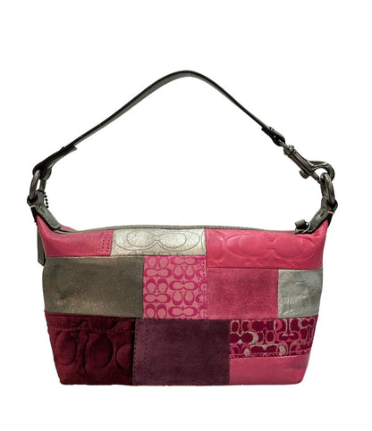 美品 COACH ハンドバッグ アクセサリーポーチ パッチワーク レディース コーチ