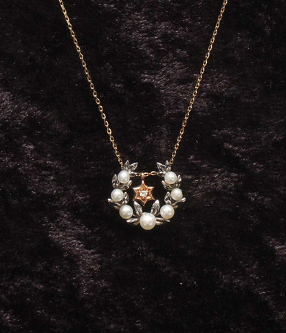 美品 STAR JEWELRY Girl ネックレス K10 SV ダイヤ 0.008ct レディース スタージュエリーガール