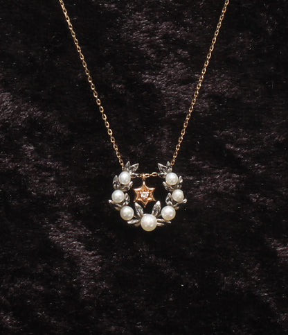 美品 STAR JEWELRY Girl ネックレス K10 SV ダイヤ 0.008ct レディース スタージュエリーガール