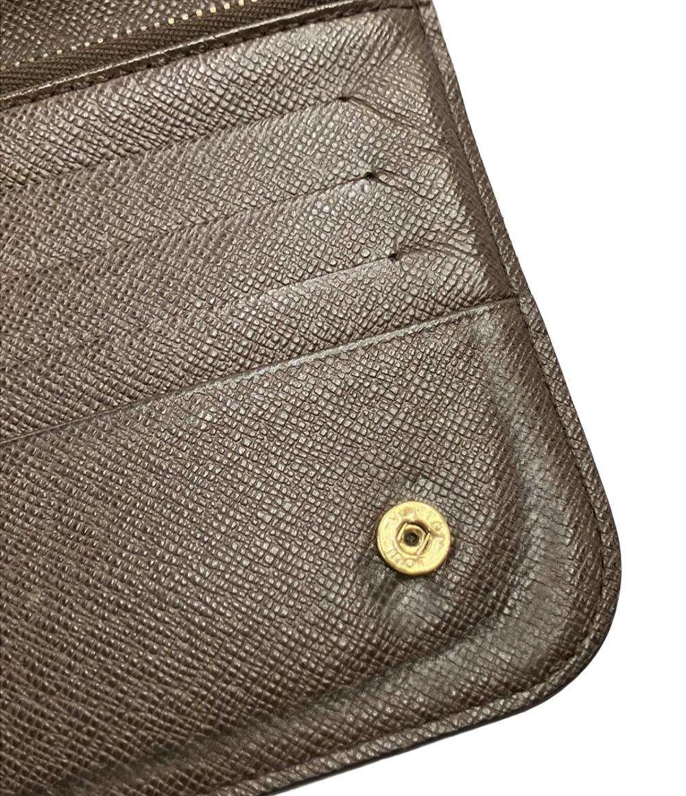 LOUIS VUITTON 長財布 ポルトフォイユ アンソリット ダミエ エベヌ