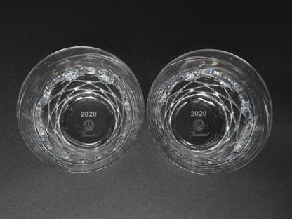 美品 Baccarat イヤータンブラー グラス 2点セット ペア 2020 ブラーヴァ バカラ