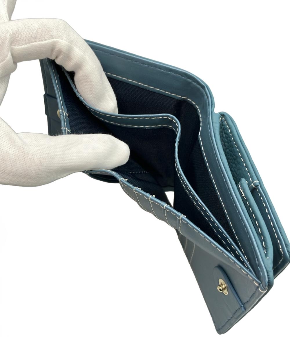 美品 BARCOS 二つ折り財布 レディース バルコス