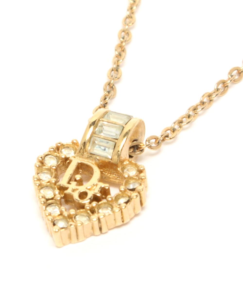 Christian Dior ネックレス Diorロゴ ハートモチーフ レディース