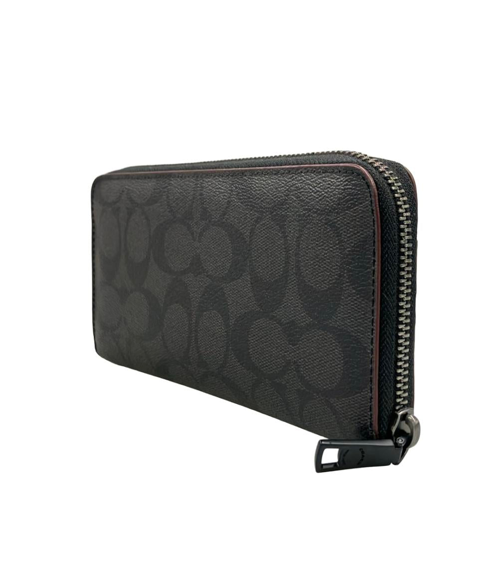 COACH ラウンドファスナー長財布 シグネチャー メンズ レディース コーチ