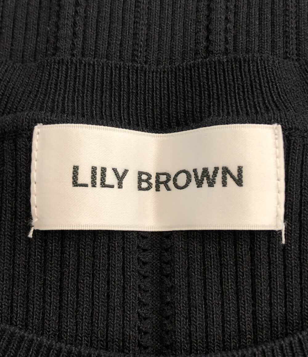 半袖ニットワンピース     LWNO232031 レディース SIZE F (M) Lily Brown