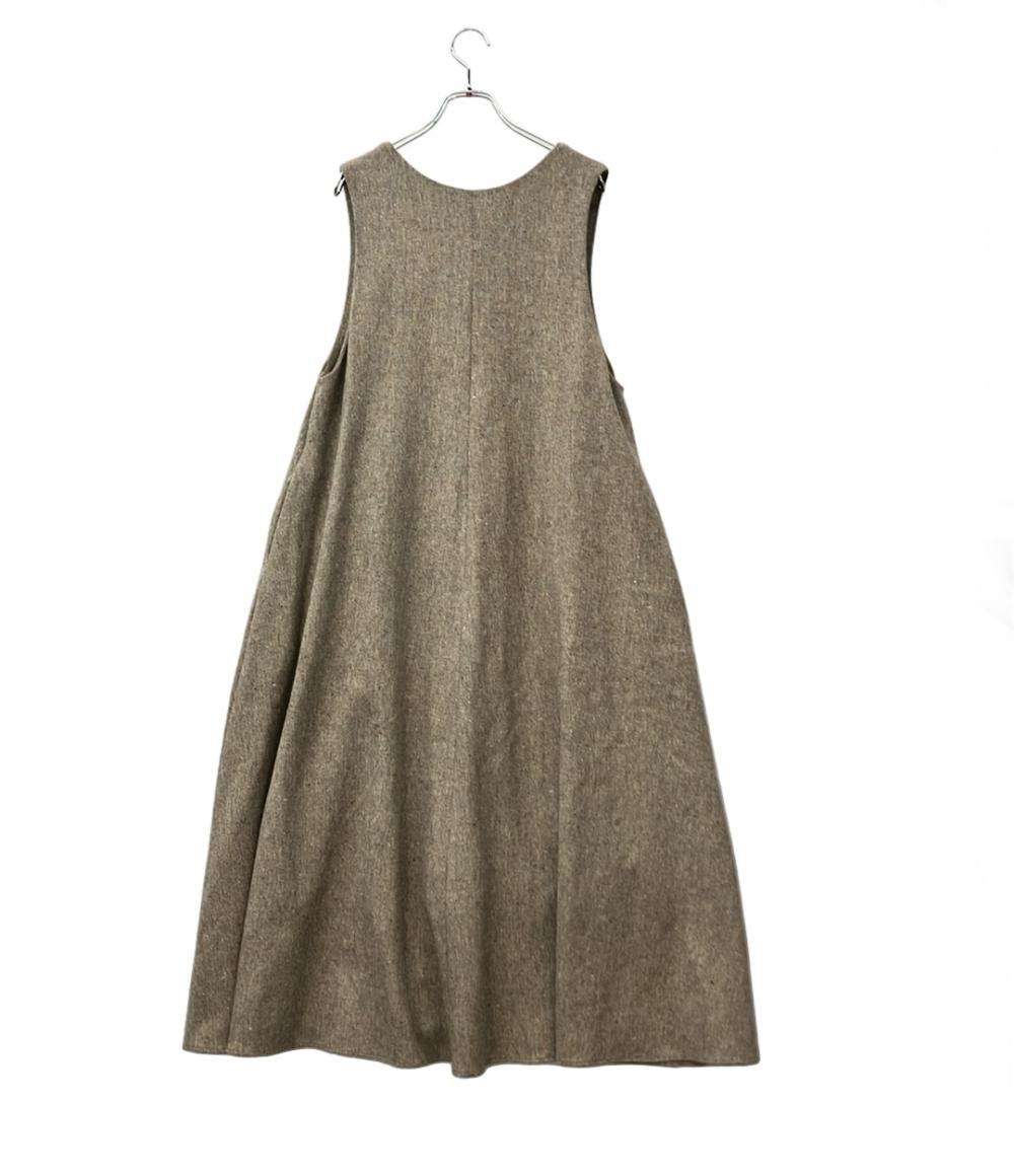 BEARDSLEY ノースリーブワンピース Vネック 裏地付き カラーネップジャンパースカート BEZ10A2409A0001 レディース SIZE 1 (M) ビアズリー