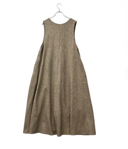 BEARDSLEY ノースリーブワンピース Vネック 裏地付き カラーネップジャンパースカート BEZ10A2409A0001 レディース SIZE 1 (M) ビアズリー