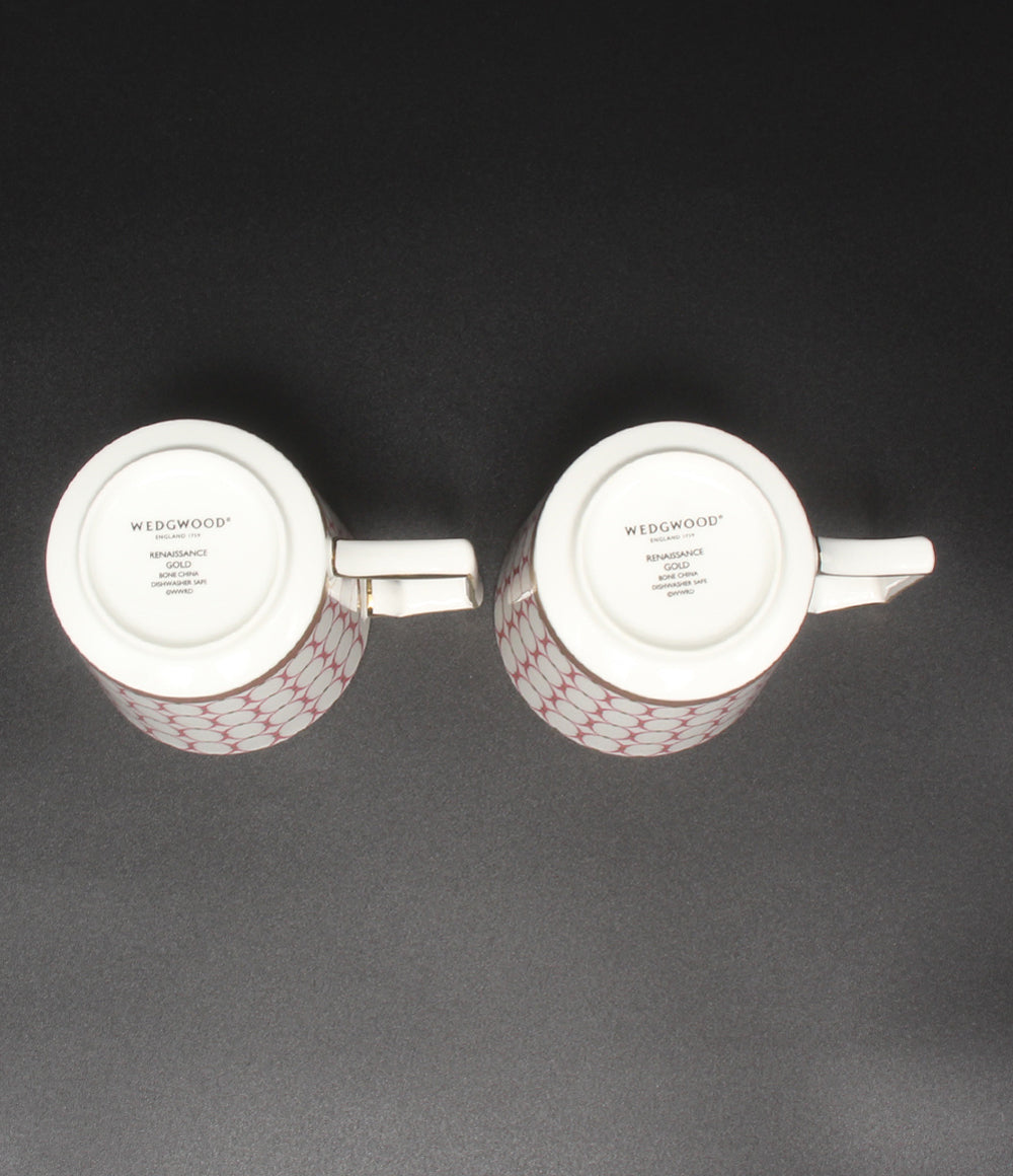 美品 WEDGWOOD マグカップ 2点セット ペア ルネッサンスゴールド ウエッジウッド