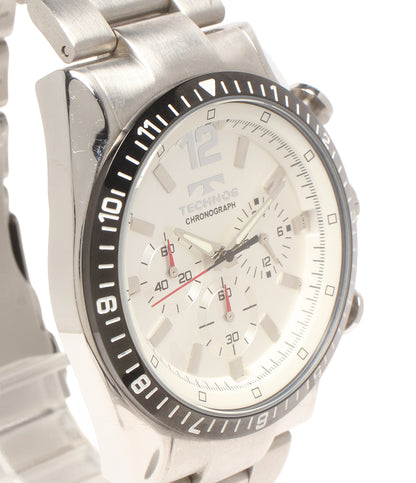 TECHNOS 腕時計 クオーツ シルバー T-1019 メンズ テクノス