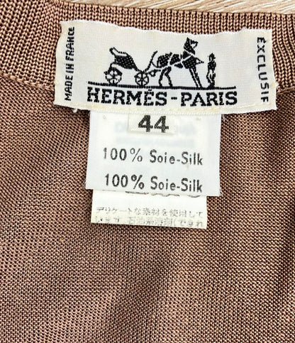 エルメス ミネロー 鉱物 プリント セリエボタン シルク カーディガン レディース SIZE 44 (L) HERMES