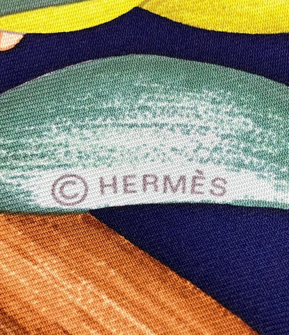 美品 HERMES スカーフ シルク100% カレ90 フルーツ柄 レディース エルメス