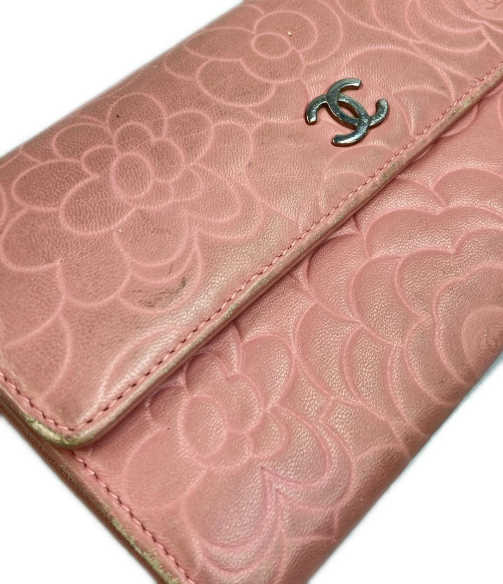 CHANEL 長財布 シルバー金具 14番台 カメリア レディース シャネル