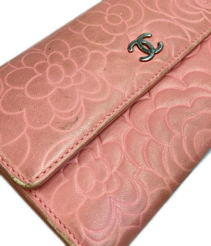 CHANEL 長財布 シルバー金具 14番台 カメリア レディース シャネル