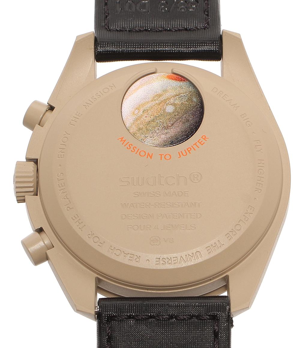 美品 Swatch OMEGA 腕時計 スピードマスター クオーツ S033C100 ユニセックス スウォッチ オメガ